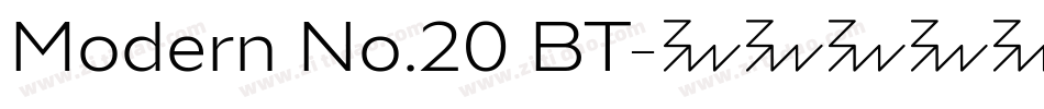 Modern No.20 BT字体转换